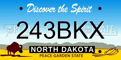 243BKX North Dakota License Plate