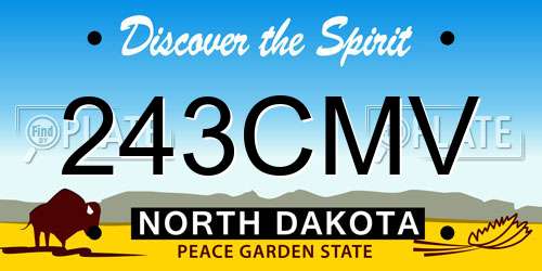 243CMV North Dakota License Plate