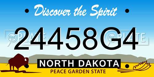 24458G4 North Dakota License Plate