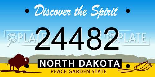 24482 North Dakota License Plate