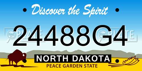 24488G4 North Dakota License Plate