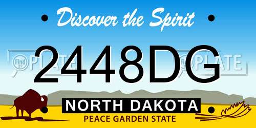 2448DG North Dakota License Plate