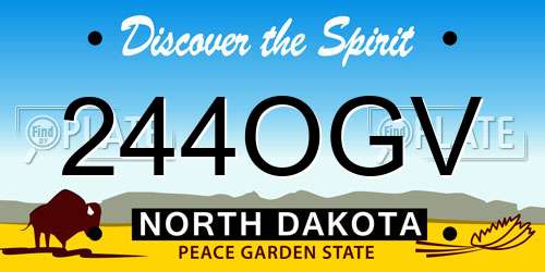 244OGV North Dakota License Plate