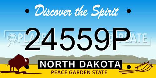 24559P North Dakota License Plate