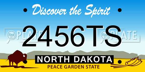 2456TS North Dakota License Plate