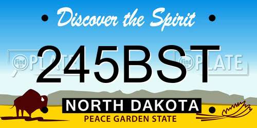 245BST North Dakota License Plate