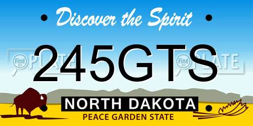 245GTS North Dakota License Plate