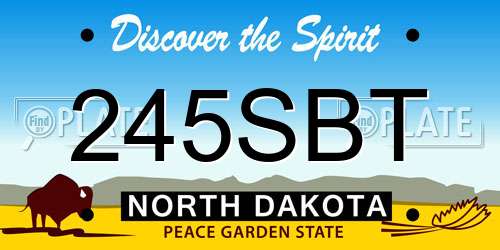 245SBT North Dakota License Plate