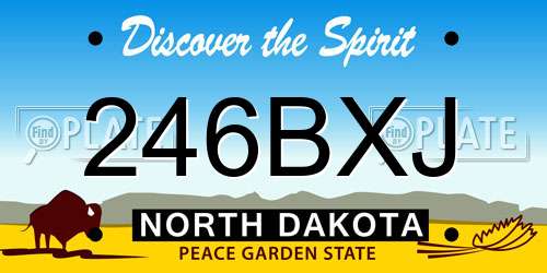 246BXJ North Dakota License Plate