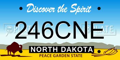 246CNE North Dakota License Plate