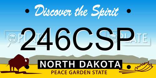 246CSP North Dakota License Plate