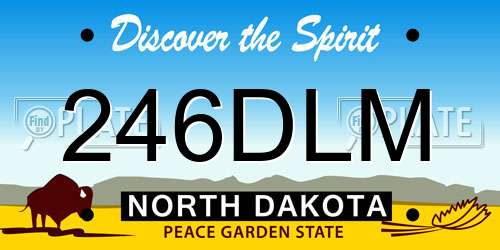 246DLM North Dakota License Plate