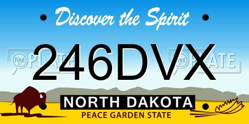 246DVX North Dakota License Plate