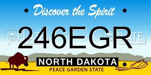 246EGR North Dakota License Plate