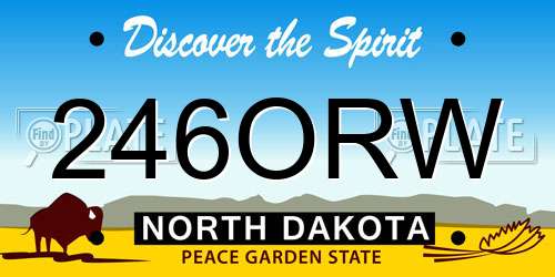 246ORW North Dakota License Plate