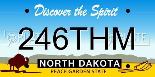 246THM North Dakota License Plate