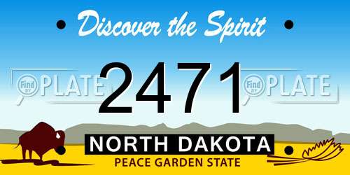 2471 North Dakota License Plate