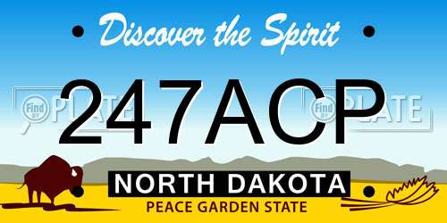 247ACP North Dakota License Plate