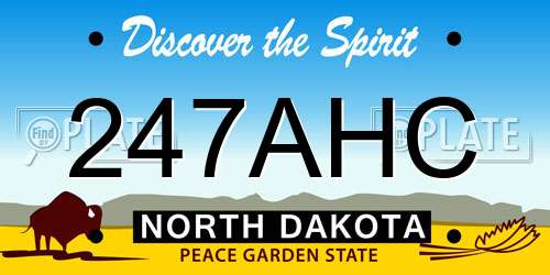 247AHC North Dakota License Plate