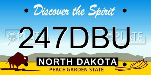 247DBU North Dakota License Plate