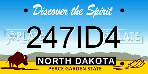 247ID4 North Dakota License Plate