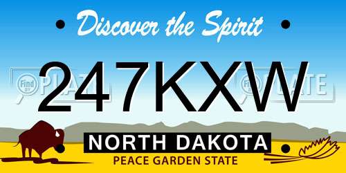 247KXW North Dakota License Plate