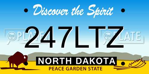 247LTZ North Dakota License Plate