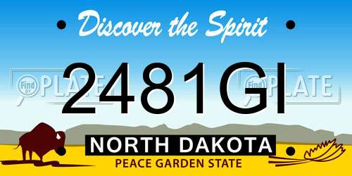 2481GI North Dakota License Plate