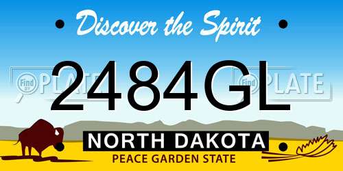 2484GL North Dakota License Plate