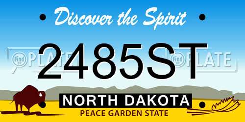 2485ST North Dakota License Plate