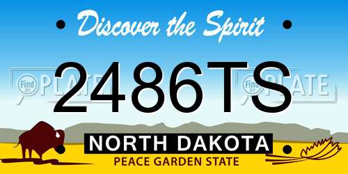 2486TS North Dakota License Plate
