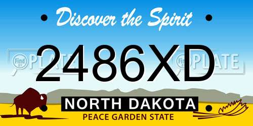 2486XD North Dakota License Plate