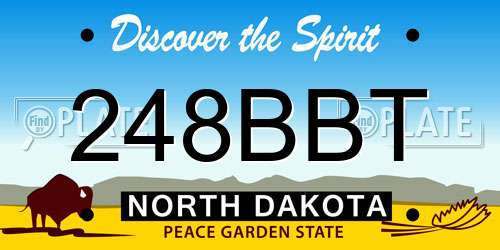 248BBT North Dakota License Plate