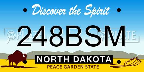 248BSM North Dakota License Plate