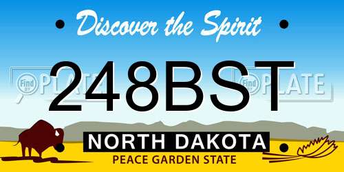248BST North Dakota License Plate