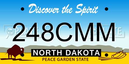 248CMM North Dakota License Plate