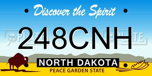 248CNH North Dakota License Plate