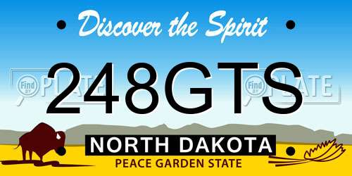 248GTS North Dakota License Plate