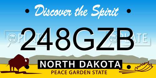 248GZB North Dakota License Plate