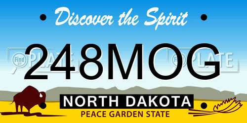 248MOG North Dakota License Plate