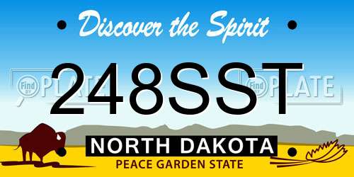 248SST North Dakota License Plate