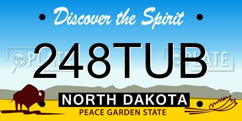 248TUB North Dakota License Plate