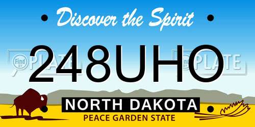 248UHO North Dakota License Plate