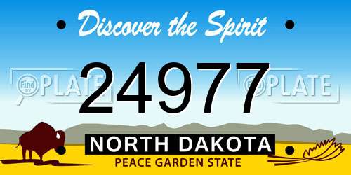 24977 North Dakota License Plate