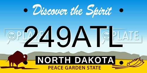 249ATL North Dakota License Plate