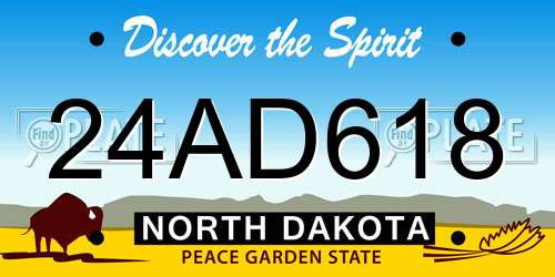 24AD618 North Dakota License Plate