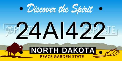 24AI422 North Dakota License Plate