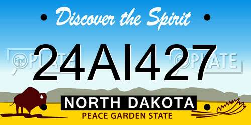24AI427 North Dakota License Plate