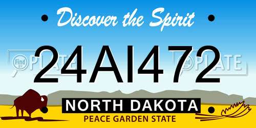 24AI472 North Dakota License Plate