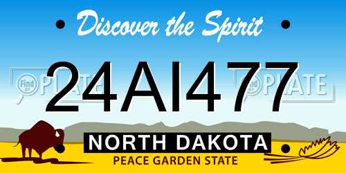 24AI477 North Dakota License Plate